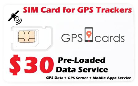 $30 Sim Card for Pet GPS Tracker Dog Cat Collar Phone App IOS Android