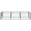 Dog Kennel Black 32.3 ft² Steel